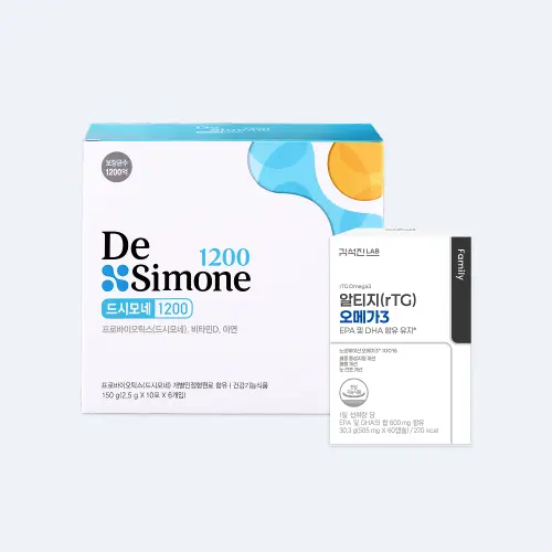 드시모네 1200(60포) 1BOX + 김석진LAB 성인 영양제 1BOX